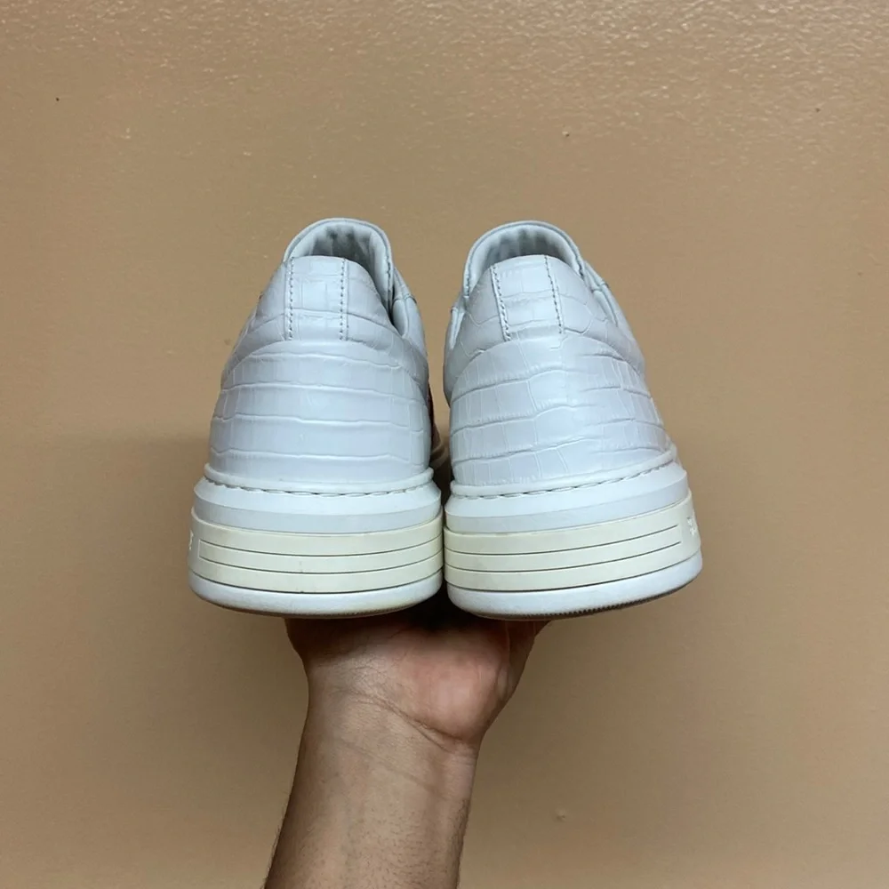 BALLY Moony Croc Embossed Leather Sneakers - Picture 5 of 17
